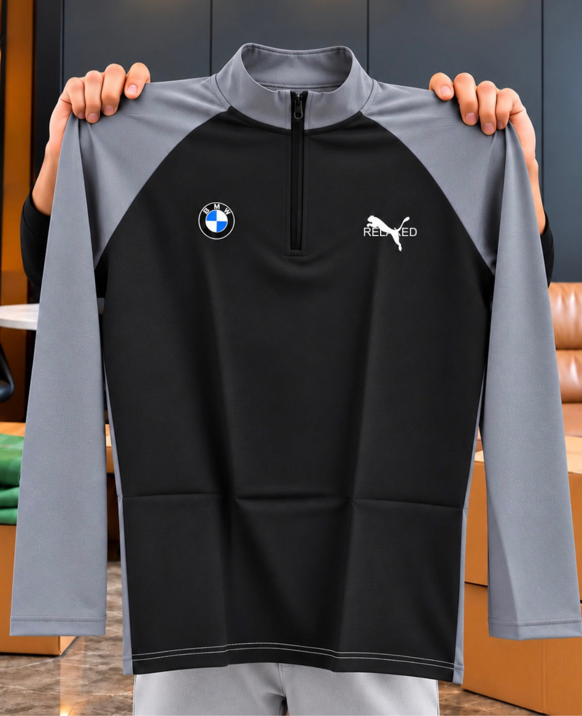 PUHALFZIP (BLACK)