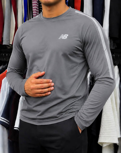 NB FULL SLEEVE JERSEY T-SHIRT (grey)