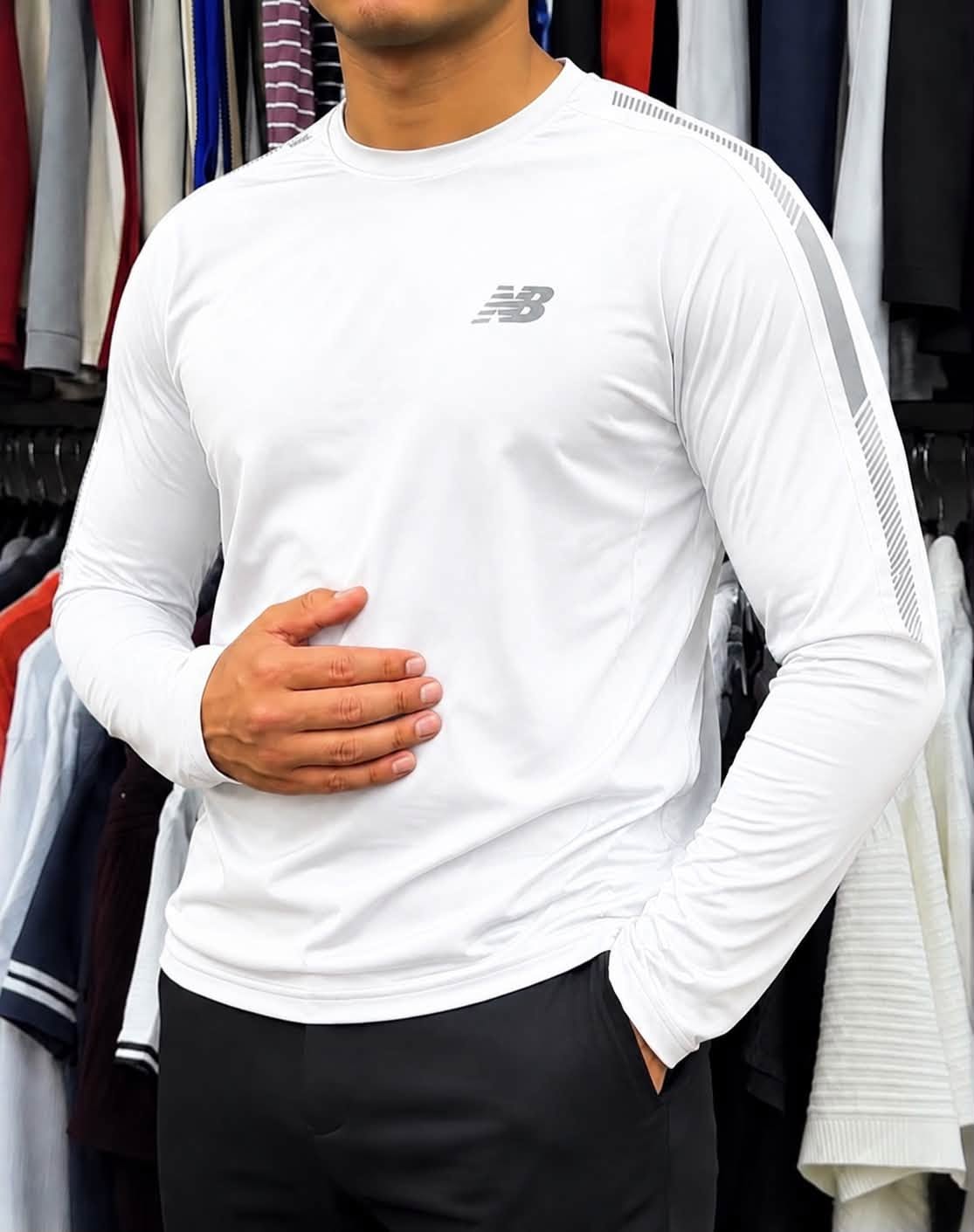 NB FULL SLEEVE JERSEY T-SHIRT (white)