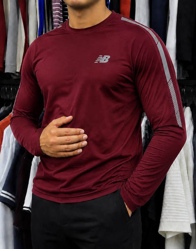 NB FULL SLEEVE JERSEY T-SHIRT (meroon)