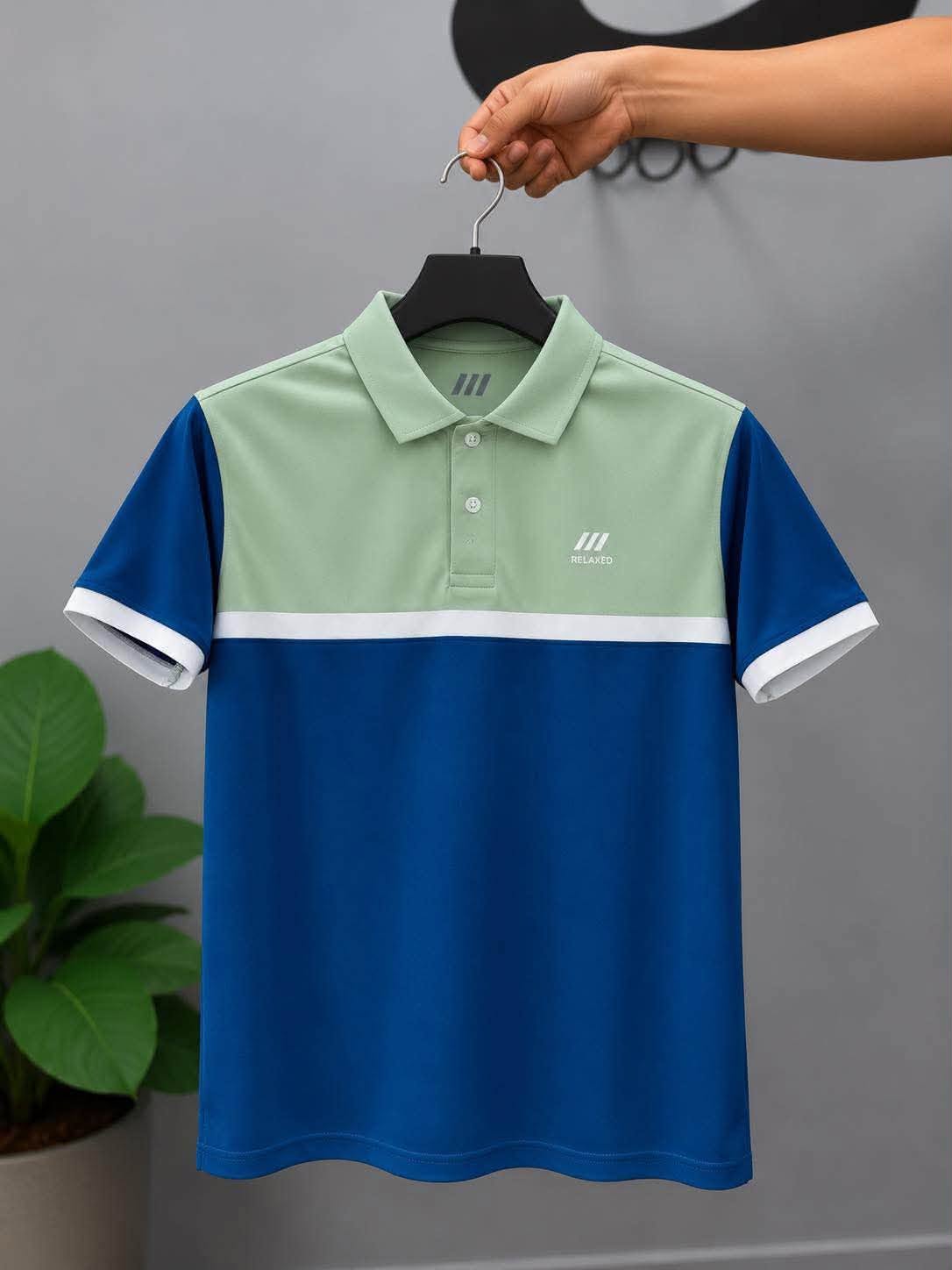 RELAXED POLO T-SHIRT #2 (light olive)