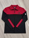 Half-Zip Full Sleeve Polo Textured Fabric (red)