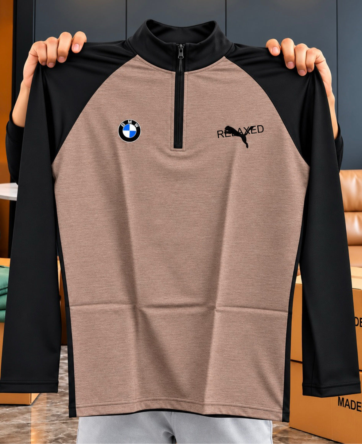 PUHALFZIP (Mauve Brown)