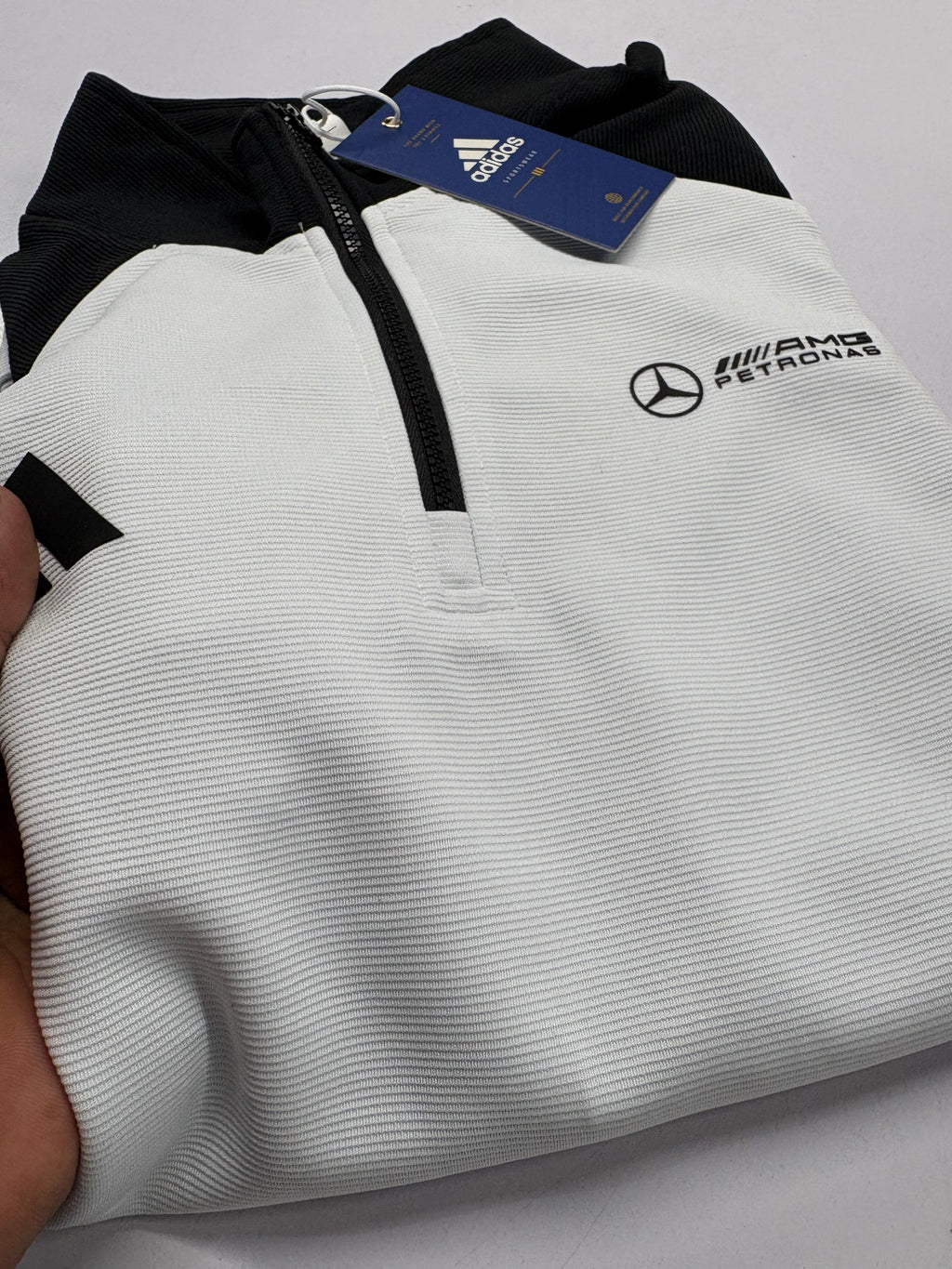 HIGH NECK ZIPPER SWEATSHIRT(white)