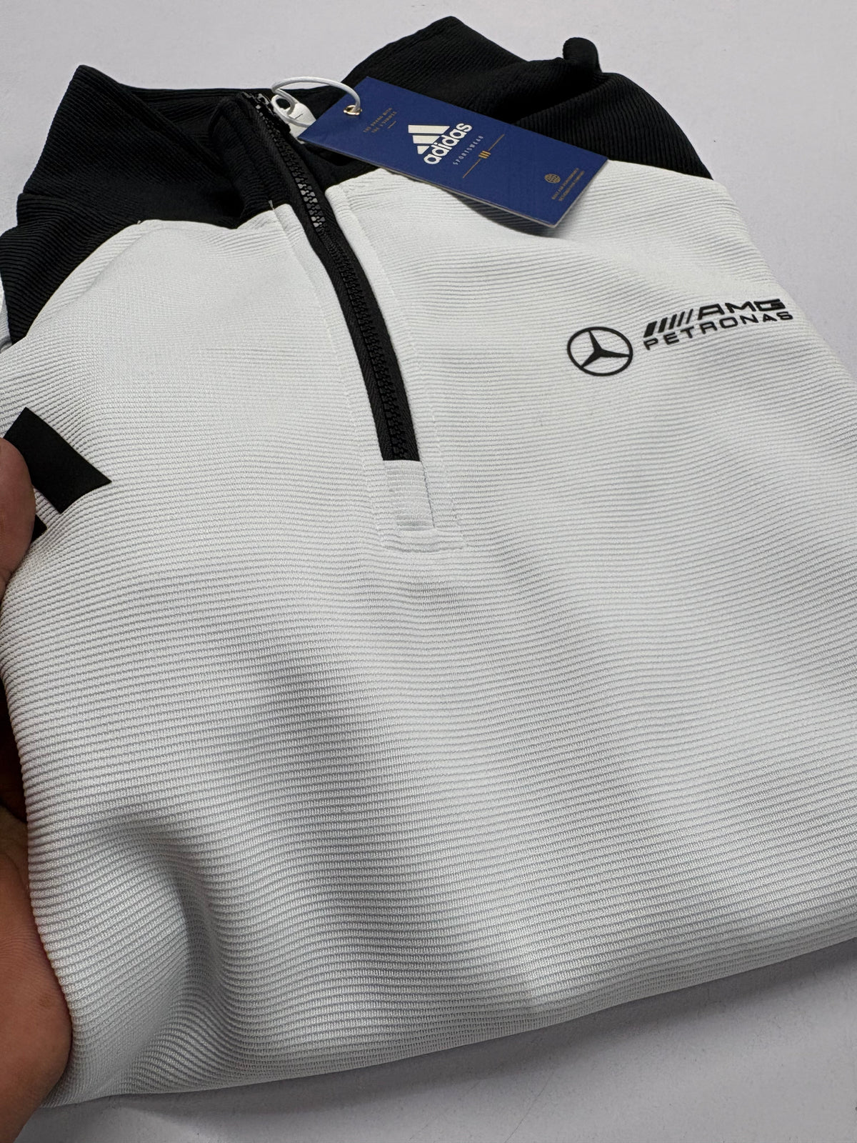 HIGH NECK ZIPPER SWEATSHIRT(white)