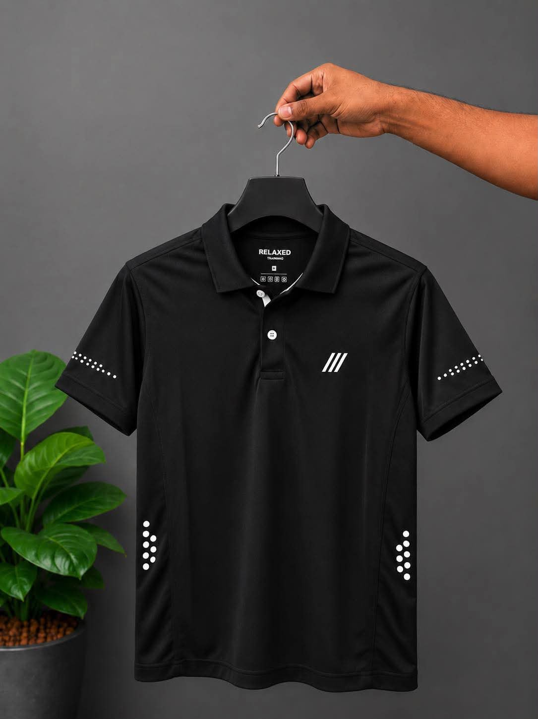 RELAXED POLO T-SHIRT #4 (black)