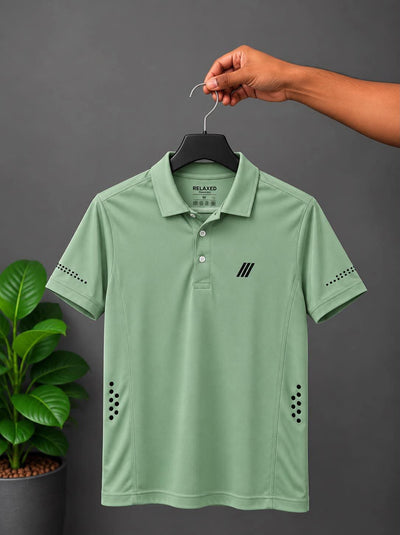 RELAXED POLO T-SHIRT #4 (light olive)